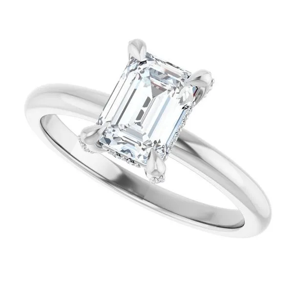 Claw-Prong Hidden Halo-Style Engagement Ring Image 5 J. Thomas Jewelers Rochester Hills, MI