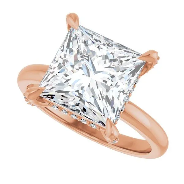 Claw-Prong Hidden Halo-Style Engagement Ring Image 5 Northwood Jewelers Northwood, OH