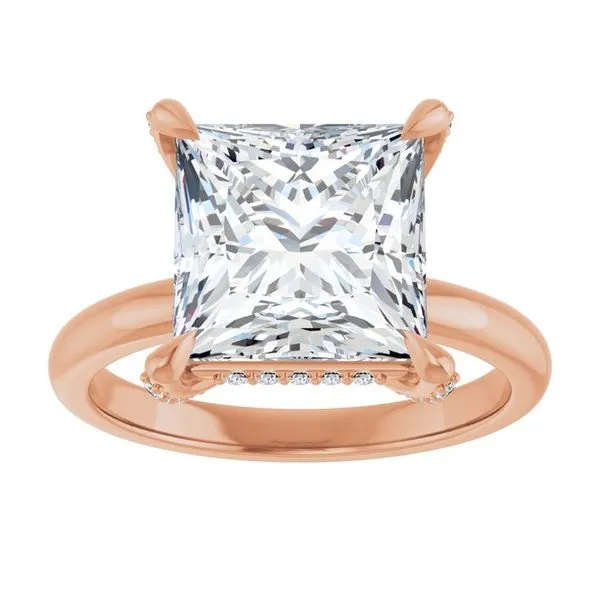 Claw-Prong Hidden Halo-Style Engagement Ring Image 3 Clater Jewelers Louisville, KY