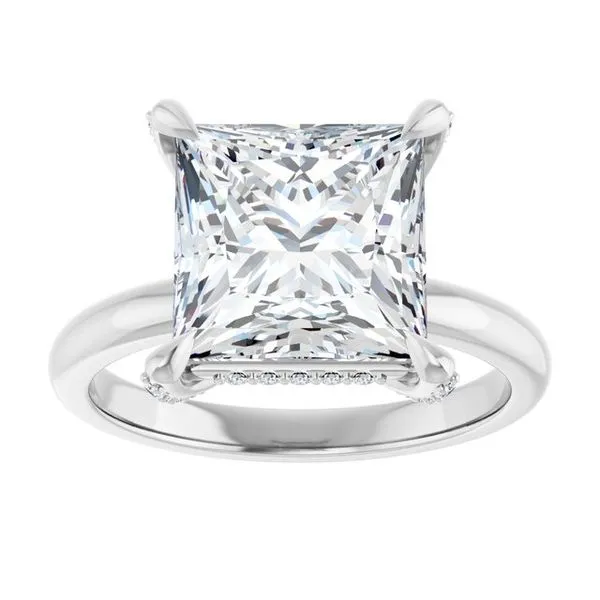 Claw-Prong Hidden Halo-Style Engagement Ring Image 3 JF Jones Jewelers Rochester, NY