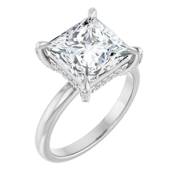 Claw-Prong Hidden Halo-Style Engagement Ring Banks Jewelers Burnsville, NC
