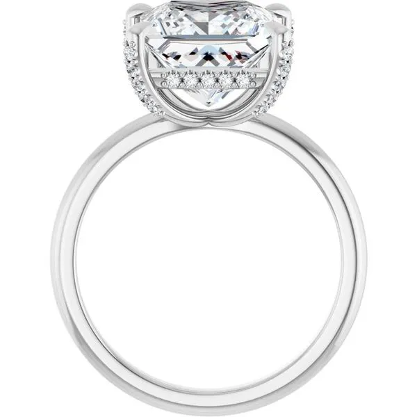Claw-Prong Hidden Halo-Style Engagement Ring Image 2 Don's Jewelry & Design Washington, IA