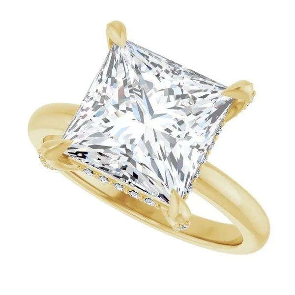 Claw-Prong Hidden Halo-Style Engagement Ring Image 5 House of Silva Wooster, OH