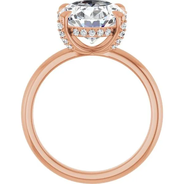 Claw-Prong Hidden Halo-Style Engagement Ring Image 2 Don's Jewelry & Design Washington, IA