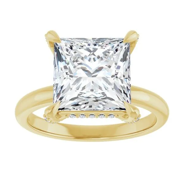 Claw-Prong Hidden Halo-Style Engagement Ring Image 3 Don's Jewelry & Design Washington, IA