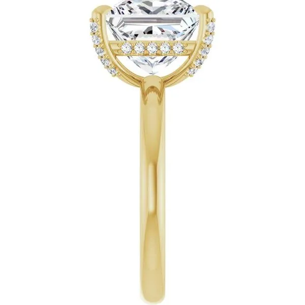 Claw-Prong Hidden Halo-Style Engagement Ring Image 4 Redlands Jewelers Redlands, CA