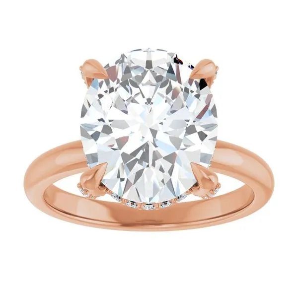 Claw-Prong Hidden Halo-Style Engagement Ring Image 3 Redlands Jewelers Redlands, CA