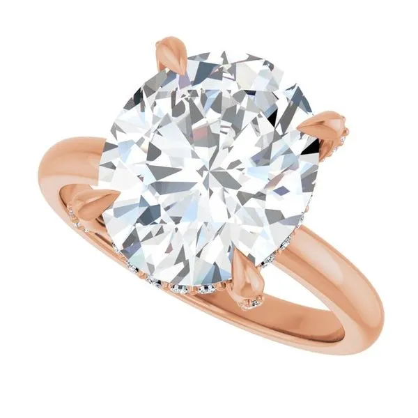 Claw-Prong Hidden Halo-Style Engagement Ring Image 5 JF Jones Jewelers Rochester, NY