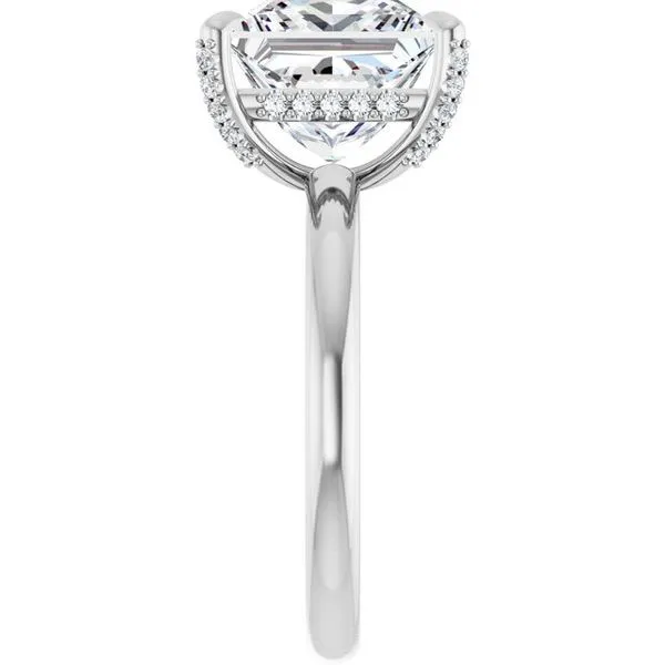 Claw-Prong Hidden Halo-Style Engagement Ring Image 4 Michael Szwed Jewelers Longmeadow, MA