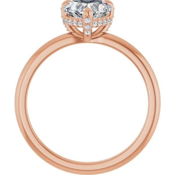 Claw-Prong Hidden Halo-Style Engagement Ring Image 2 JF Jones Jewelers Rochester, NY