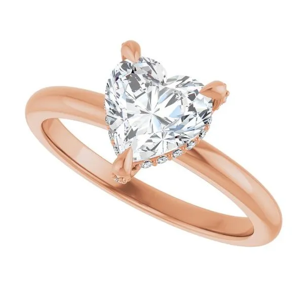 Claw-Prong Hidden Halo-Style Engagement Ring Image 5 Don's Jewelry & Design Washington, IA