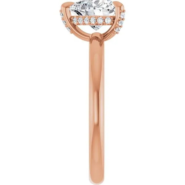 Claw-Prong Hidden Halo-Style Engagement Ring Image 4 Austin's Fine Diamonds & Jewelry Lyndhurst, NJ