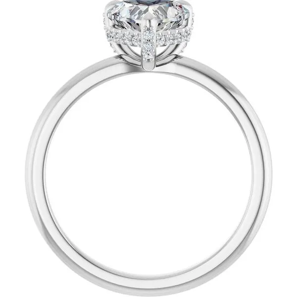 Claw-Prong Hidden Halo-Style Engagement Ring Image 2 Arezzo Jewelers Elmwood Park, IL
