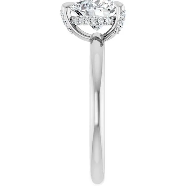 Claw-Prong Hidden Halo-Style Engagement Ring Image 4 Natale Jewelers Sewell, NJ