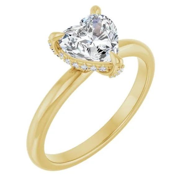 Claw-Prong Hidden Halo-Style Engagement Ring Futer Bros Jewelers York, PA