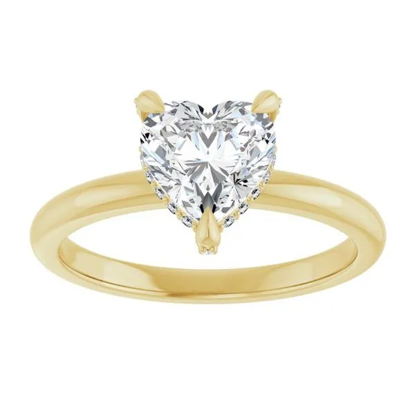Claw-Prong Hidden Halo-Style Engagement Ring Image 3 Clater Jewelers Louisville, KY