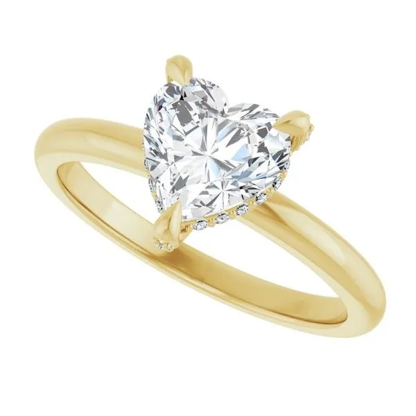 Claw-Prong Hidden Halo-Style Engagement Ring Image 5 Ocean View Jewelers Millville, DE