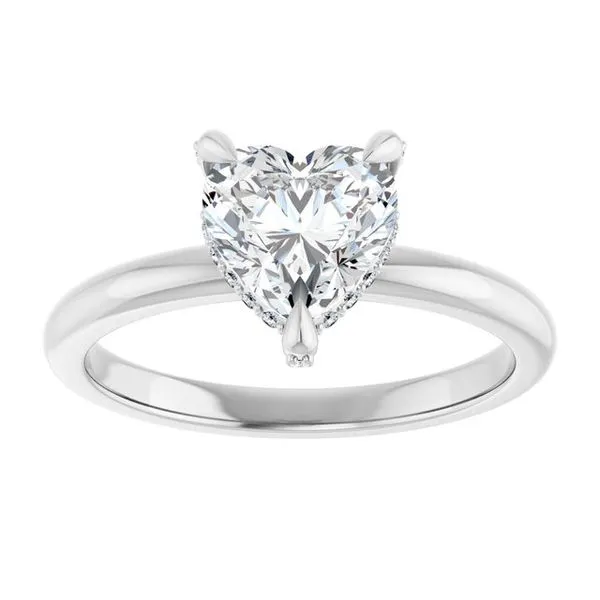 Claw-Prong Hidden Halo-Style Engagement Ring Image 3 Northwood Jewelers Northwood, OH