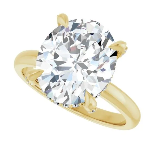 Claw-Prong Hidden Halo-Style Engagement Ring Image 5 Michael Szwed Jewelers Longmeadow, MA