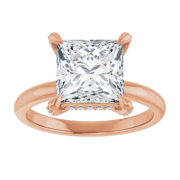 Claw-Prong Hidden Halo-Style Engagement Ring Image 3 Clater Jewelers Louisville, KY