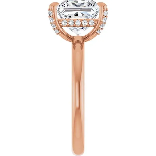 Claw-Prong Hidden Halo-Style Engagement Ring Image 4 Ocean View Jewelers Millville, DE