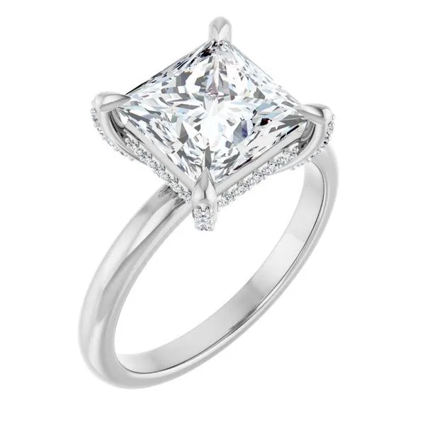 Claw-Prong Hidden Halo-Style Engagement Ring Raleigh Diamond Fine Jewelry Raleigh, NC