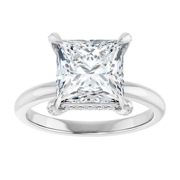 Claw-Prong Hidden Halo-Style Engagement Ring Image 3 Arezzo Jewelers Elmwood Park, IL