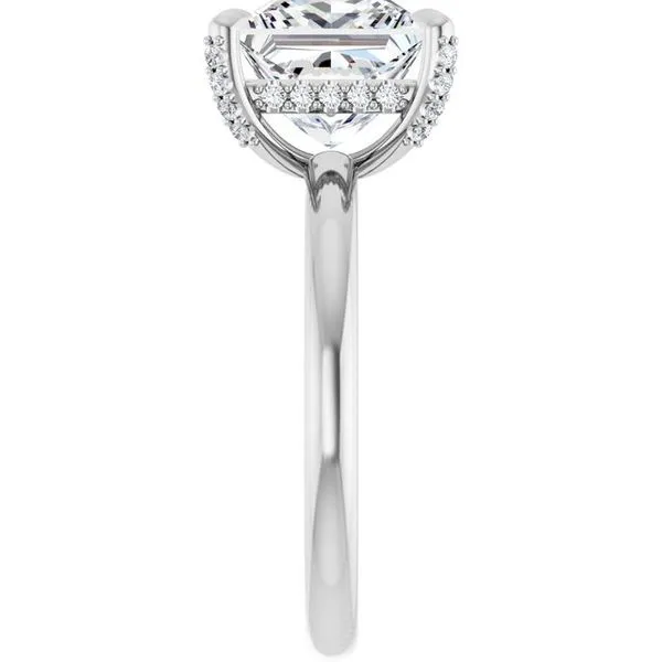 Claw-Prong Hidden Halo-Style Engagement Ring Image 4 Arezzo Jewelers Elmwood Park, IL