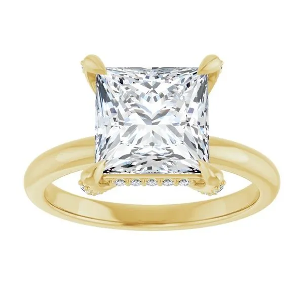 Claw-Prong Hidden Halo-Style Engagement Ring Image 3 Michael Szwed Jewelers Longmeadow, MA