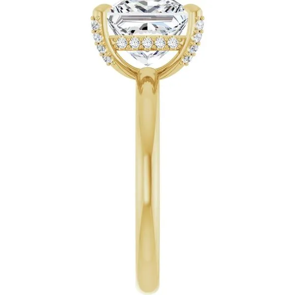 Claw-Prong Hidden Halo-Style Engagement Ring Image 4 Hudson Valley Goldsmith New Paltz, NY