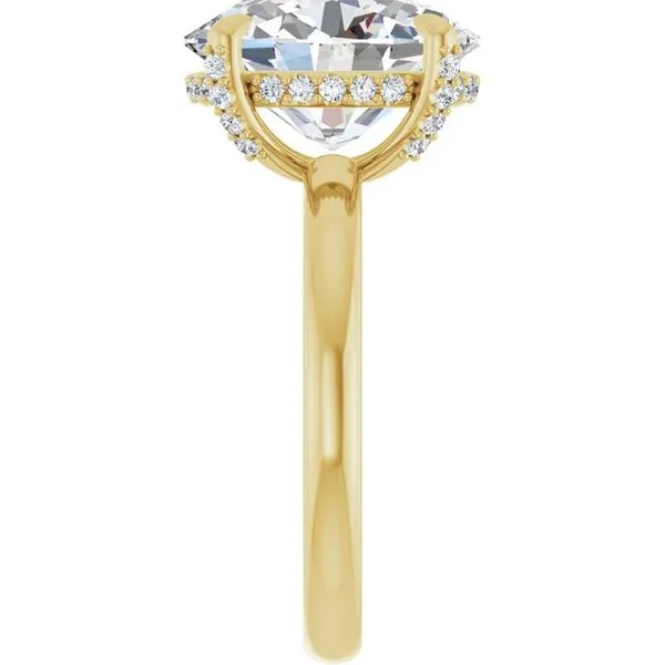 Claw-Prong Hidden Halo-Style Engagement Ring Image 4 Northwood Jewelers Northwood, OH