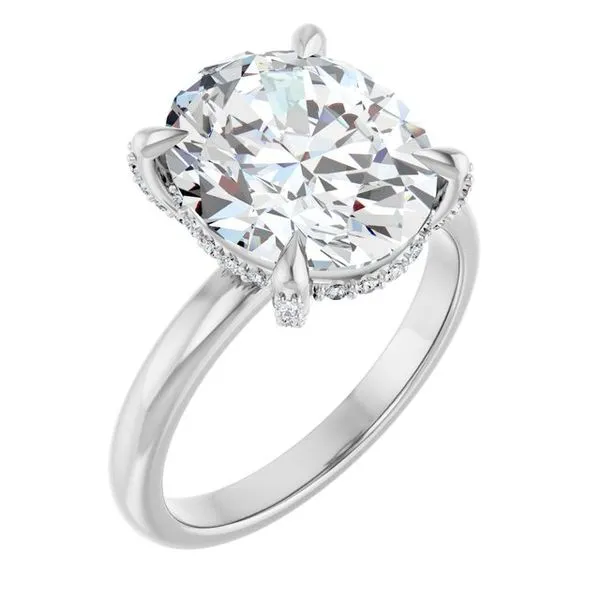 Claw-Prong Hidden Halo-Style Engagement Ring Austin's Fine Diamonds & Jewelry Lyndhurst, NJ