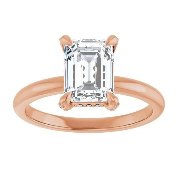 Claw-Prong Hidden Halo-Style Engagement Ring Image 3 Michael Szwed Jewelers Longmeadow, MA