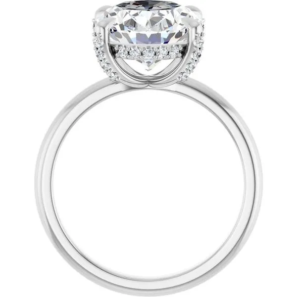 Claw-Prong Hidden Halo-Style Engagement Ring Image 2 The Jewelry Source El Segundo, CA