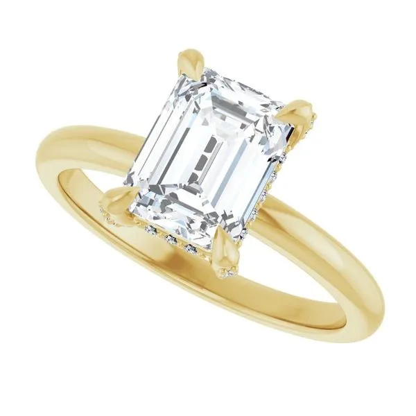 Claw-Prong Hidden Halo-Style Engagement Ring Image 5 Northwood Jewelers Northwood, OH