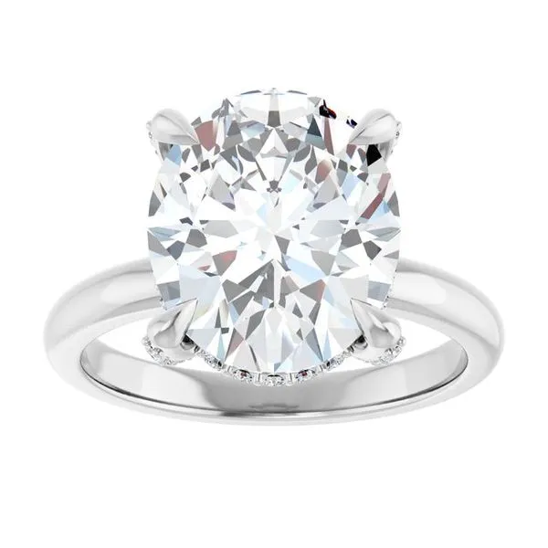 Claw-Prong Hidden Halo-Style Engagement Ring Image 3 Michael Szwed Jewelers Longmeadow, MA