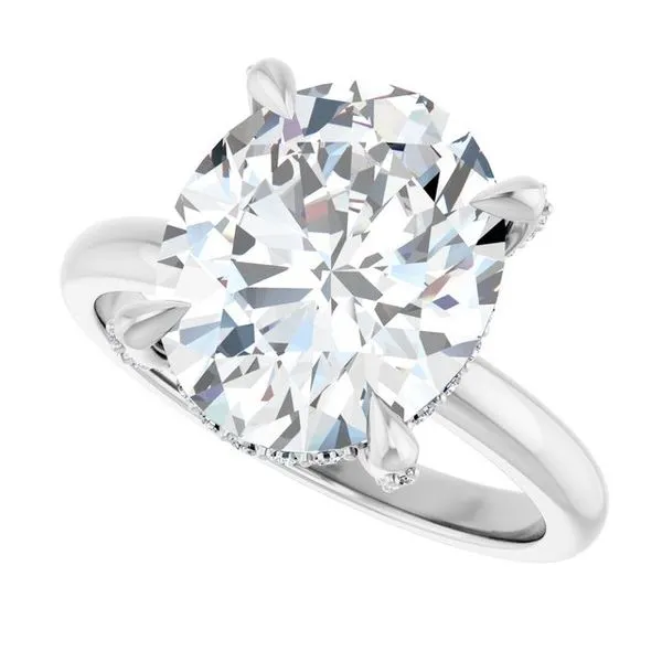 Claw-Prong Hidden Halo-Style Engagement Ring Image 5 Don's Jewelry & Design Washington, IA