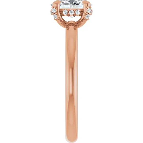 Claw-Prong Hidden Halo-Style Engagement Ring Image 4 Clater Jewelers Louisville, KY