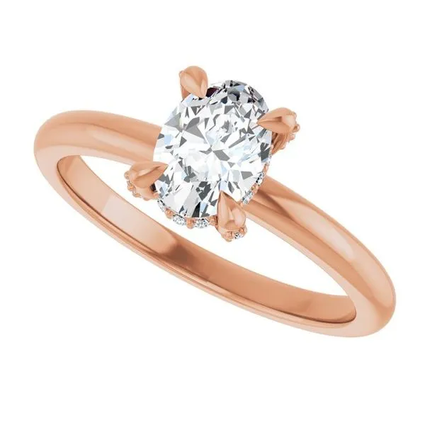 Claw-Prong Hidden Halo-Style Engagement Ring Image 5 The Jewelry Source El Segundo, CA