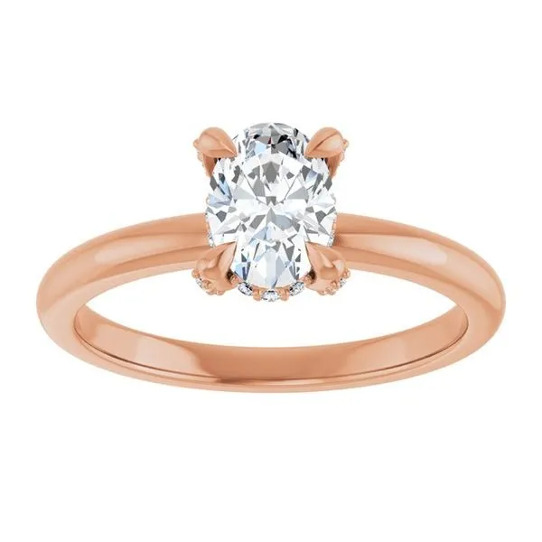 Claw-Prong Hidden Halo-Style Engagement Ring Image 3 J. Thomas Jewelers Rochester Hills, MI