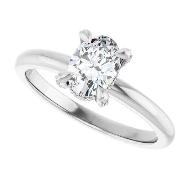 Claw-Prong Hidden Halo-Style Engagement Ring Image 5 Arezzo Jewelers Elmwood Park, IL