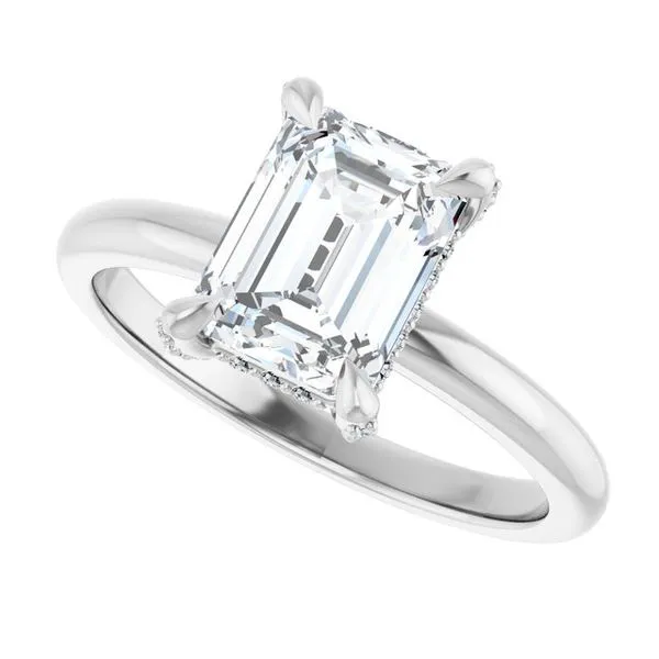 Claw-Prong Hidden Halo-Style Engagement Ring Image 5 Paul James Jewelers Angels Camp, CA