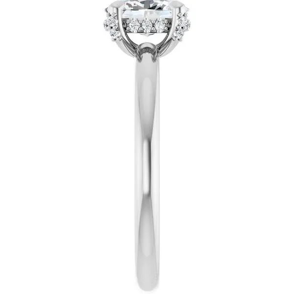 Claw-Prong Hidden Halo-Style Engagement Ring Image 4 JF Jones Jewelers Rochester, NY