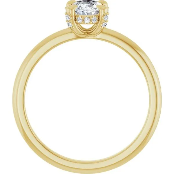 Claw-Prong Hidden Halo-Style Engagement Ring Image 2 Austin's Fine Diamonds & Jewelry Lyndhurst, NJ