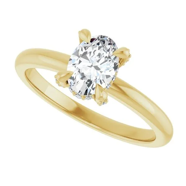 Claw-Prong Hidden Halo-Style Engagement Ring Image 5 JF Jones Jewelers Rochester, NY