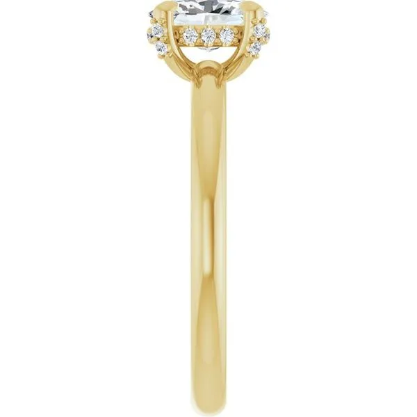 Claw-Prong Hidden Halo-Style Engagement Ring Image 4 Don's Jewelry & Design Washington, IA