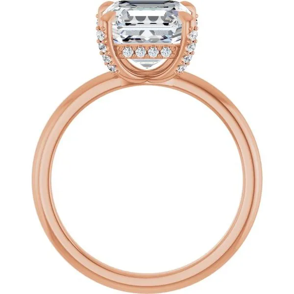 Claw-Prong Hidden Halo-Style Engagement Ring Image 2 Hudson Valley Goldsmith New Paltz, NY