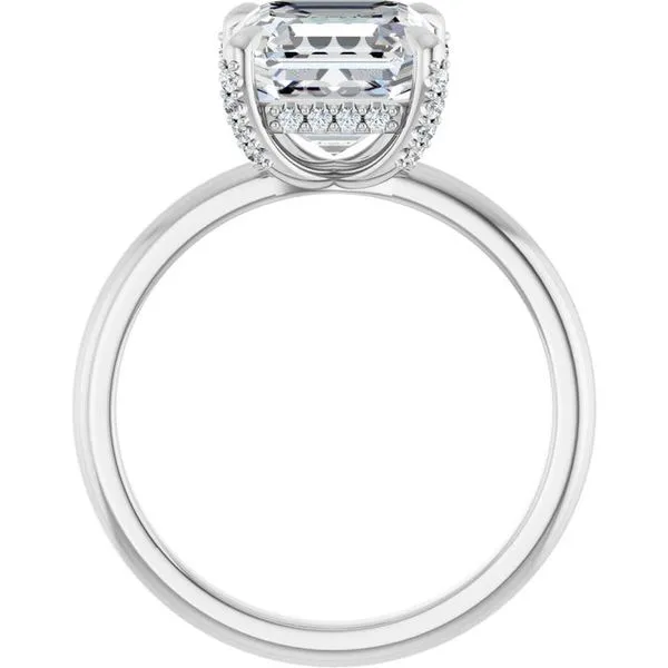 Claw-Prong Hidden Halo-Style Engagement Ring Image 2 Vulcan's Forge LLC KANSAS CITY, MO