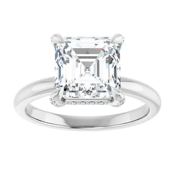 Claw-Prong Hidden Halo-Style Engagement Ring Image 3 Jimmy Smith Jewelers Decatur, AL