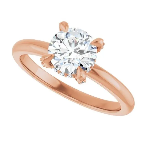 Claw-Prong Hidden Halo-Style Engagement Ring Image 5 Ocean View Jewelers Millville, DE